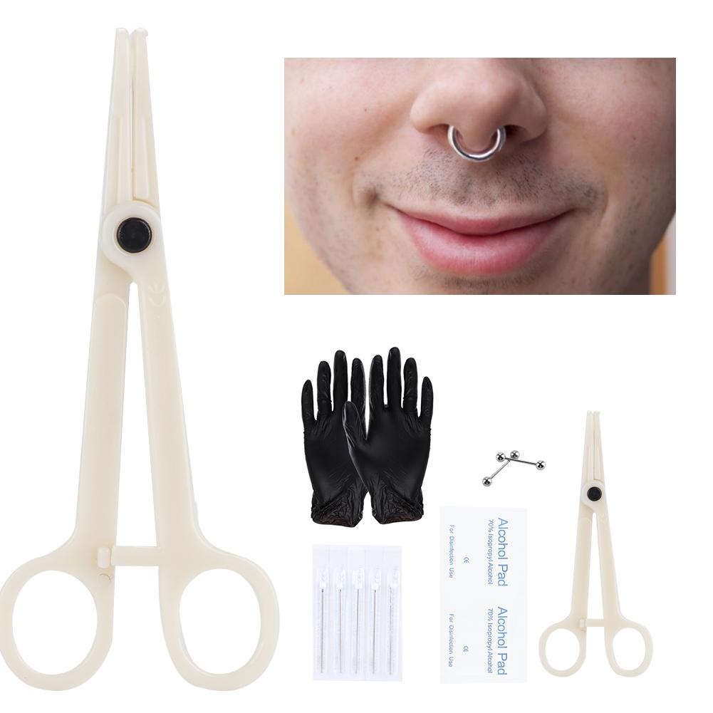 Professionelles Body Piercing Werkzeugset Nase Nabel Brustwarze Nadeln Set