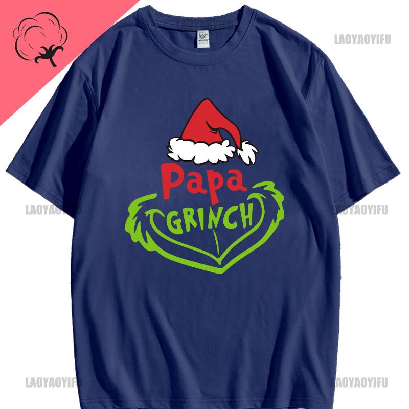 Unisex Weihnachten Neujahr Unisex T-Shirt woUnisex Lässig O-Ausschnitt Weihnachtsgeschenke Hip Hop Trend Harajuku Streetwear Mode Baumwolle Grinch XL