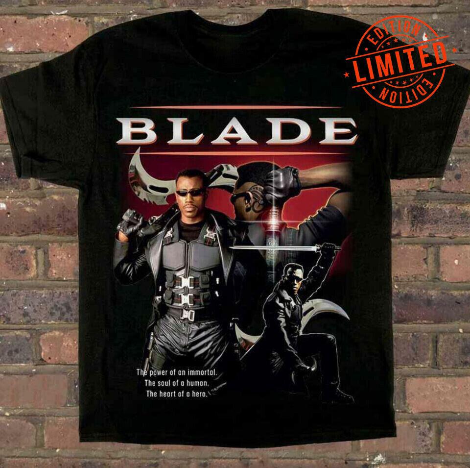 Blade T-Shirt Schwarz Läufer Film Shirt T-Shirt Herren Größe Klassisches BLADE Tee Unisex T-Shirt M