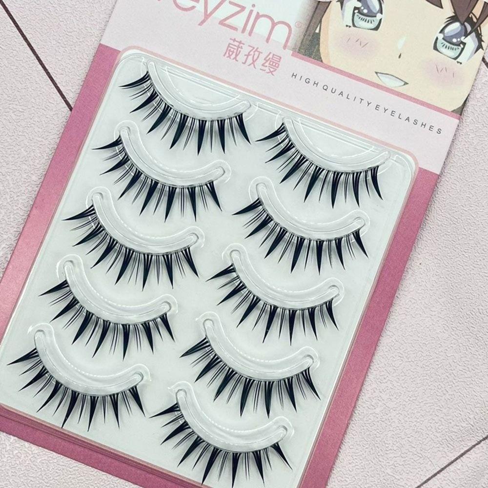 Japanische Cosplay Manga Anime Wimpern Falsche Nerz Nasse Spiky Wimpern Falsche Wimpernverlängerungen für Frauen 02