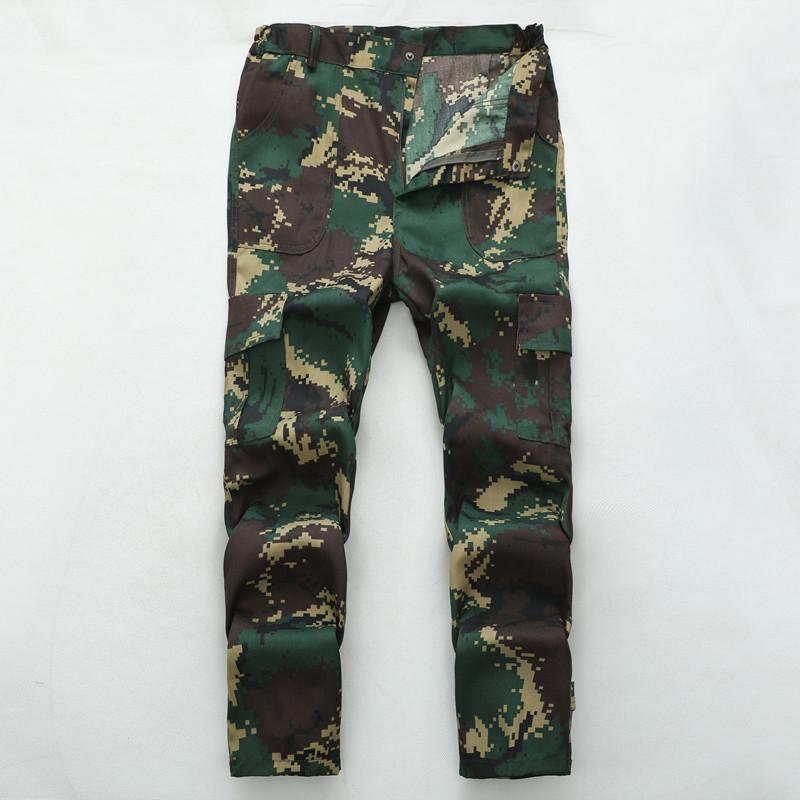 Herrenmode, locker, verschleißfest und atmungsaktiv, lange Hose, Outdoor-Militärhose, Trainingsoverall, Armee-Tarnhose M grüne tarnfarbe