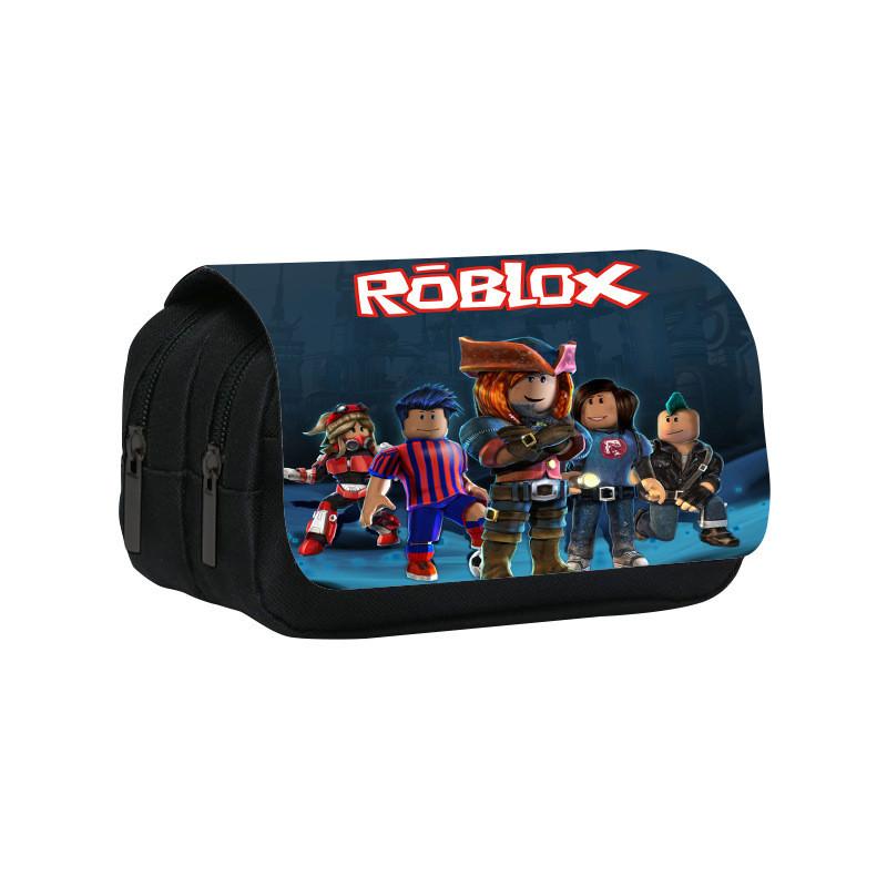 Roblox Muster Doppelschicht Klapphülle Aufbewahrung für Schreibwaren Federmäppchen Für Schüler und Schulgebrauch 4