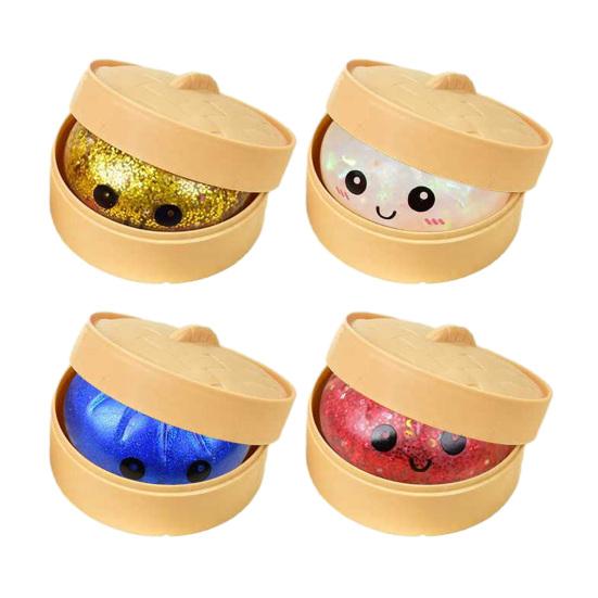1/4 Stück Simuliertes Dampfbrötchen Spielzeug Stressabbau Langsam Aufgehendes Brötchen Sensorisches Spielzeug Büro Zuhause Entspannung Weicher Stressball Brötchen Kneten Fidget Spielzeug