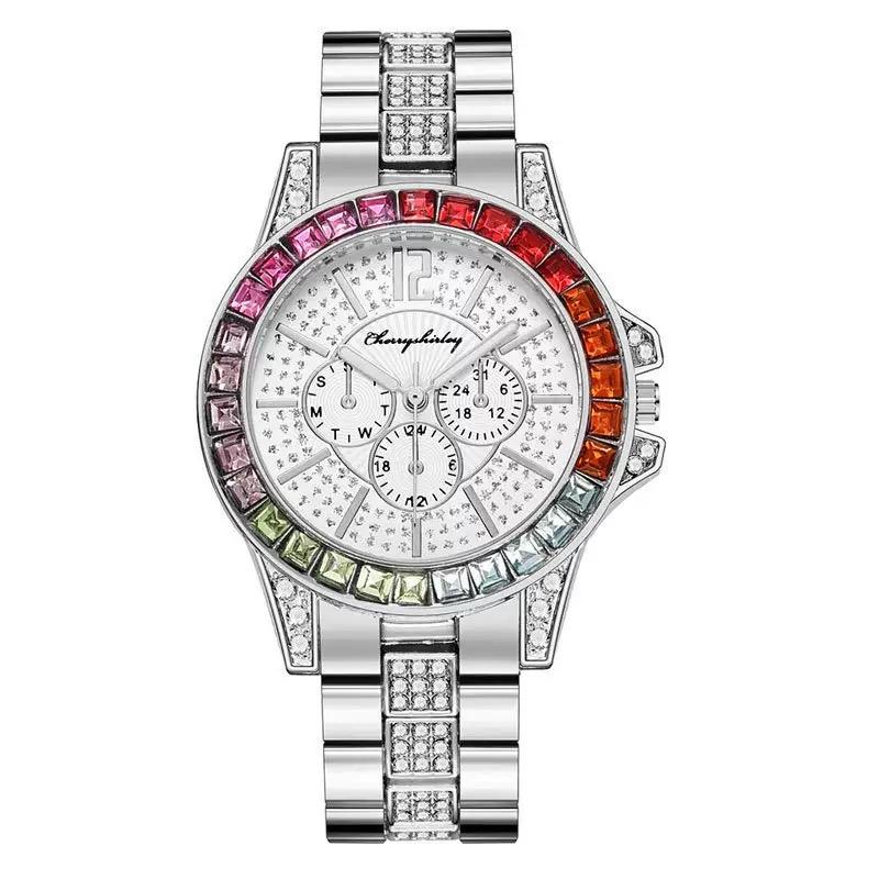 Modeuhren für Herren Damen Uhr Mann Luxus Diamantuhr Unisex Quarz Armbanduhren silber