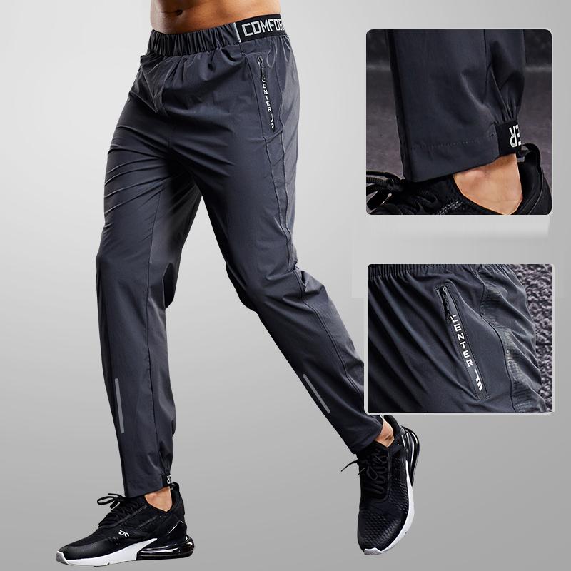 Schnelltrocknende Sporthosen Herren Laufhosen mit Reißverschlusstaschen Training Jogginghosen Sport Hosen Fitness Freizeit Jogginghosen 2XL(175-180cm)