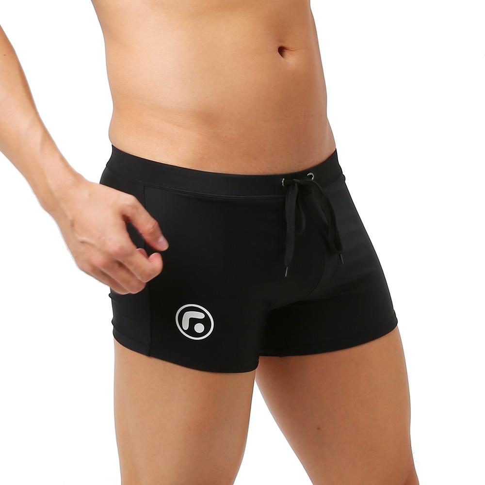 Herrenmode-Bademode, kurze Badehose, Strandshorts, sexy Mesh-Boxershorts, bequem, weich, atmungsaktiv 5XL schwarz