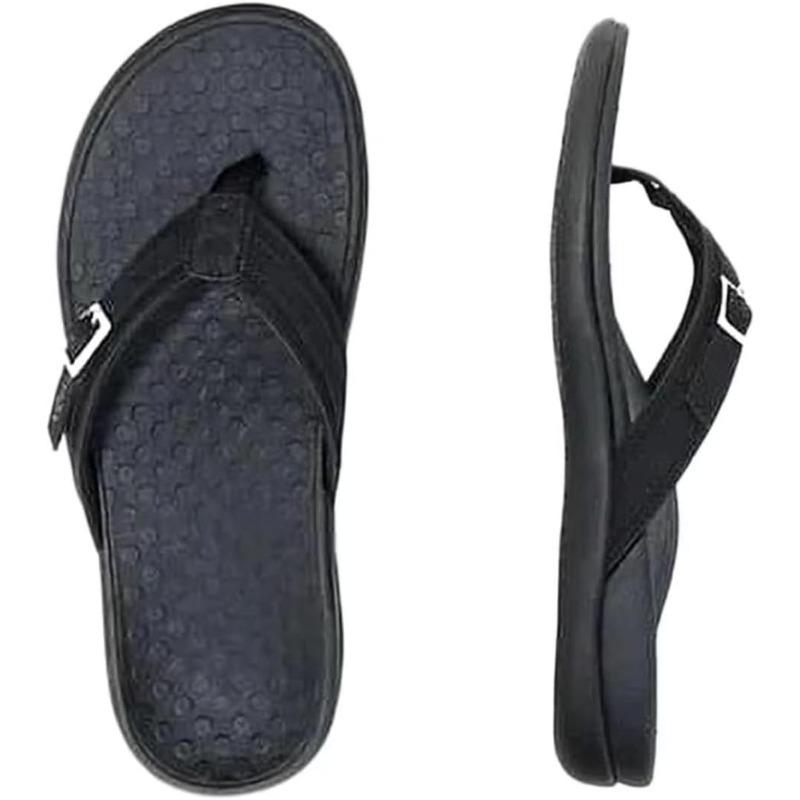 Sandalen für Damen, Flip-Flops, bequeme Sandalen für Damen mit Fußgewölbeunterstützung, Sandale für Damen 42 schwarz