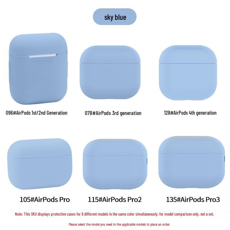 Schutzhülle für AirPods 4. Generation - Bluetooth-Kopfhörerhülle AirPods Pro 3 himmelblaue