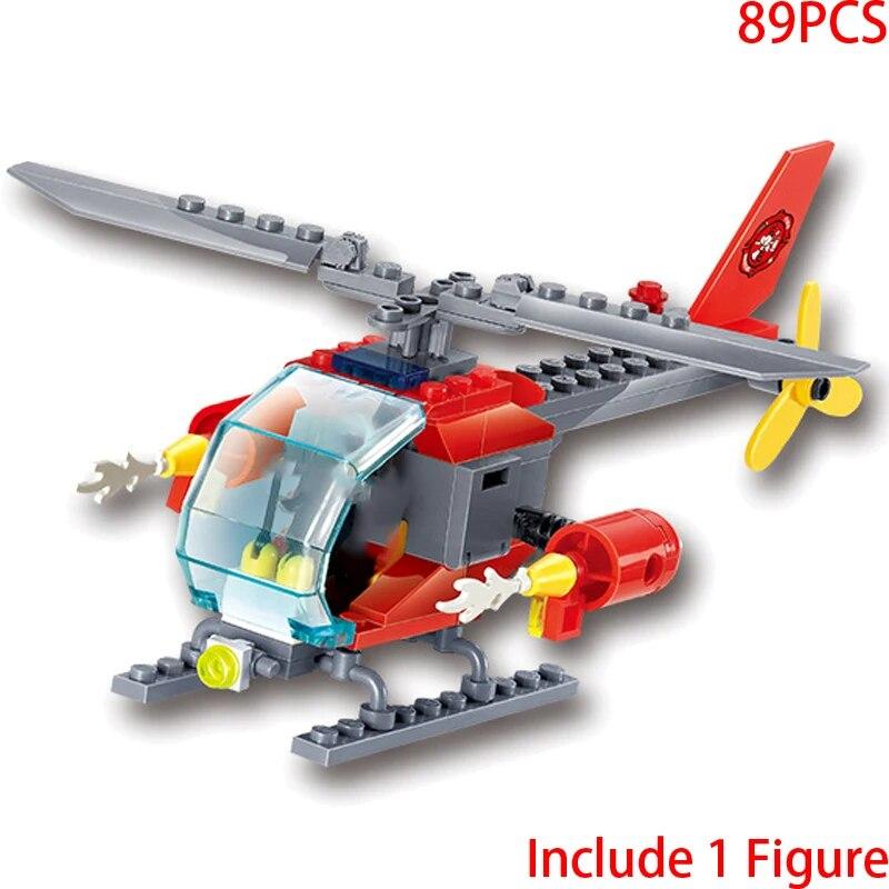Stadt Polizei Flugzeug SWAT Auto Feuerwehr Hubschrauber Trägerfahrzeug DIY Zusammenbauen Flugzeug Modell Bausteine Ziegel Kinder Spielzeug Geschenke