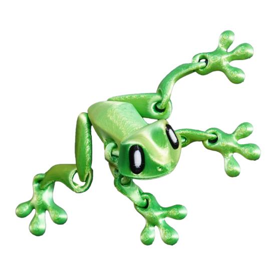 Bewegliche Gelenke Frosch Kühlschrankmagnet 3D-gedruckter Frosch Fidget Spielzeug Gelenktes Tiermodell Figur Magnetische Kühlschrank Frosch Dekoration Ornament