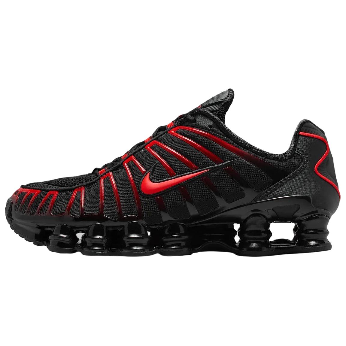 Nike Shox TL Schwarz Helles Karmesinrot Herren Sneaker AV3595-016 40.5