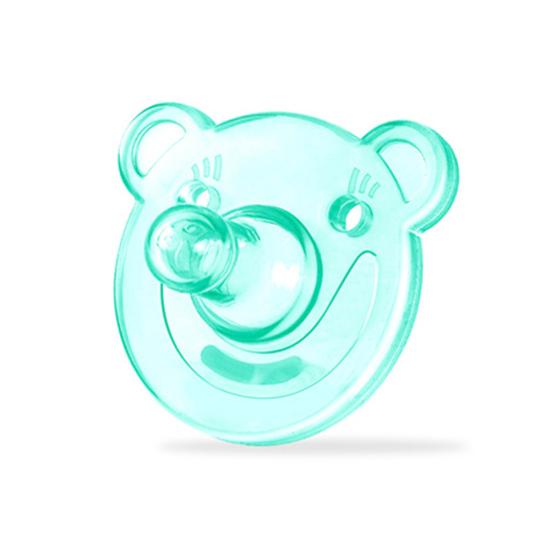 Cartoon Bär lächelndes Gesicht Schnuller Schnuller Silikon Neugeborenes Baby Schnuller Nippel Bear grün