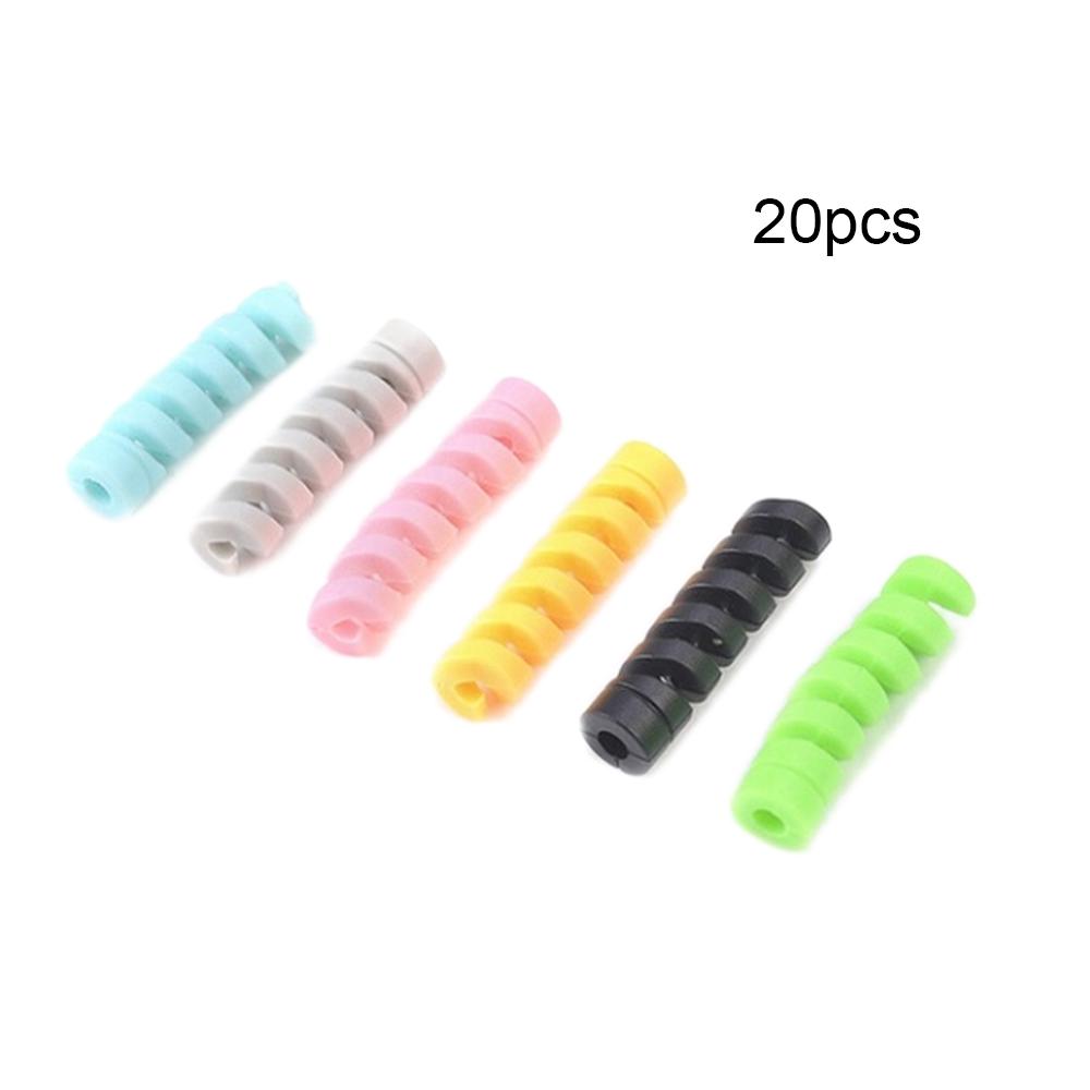 20 STÜCKE Ladekabel-Schutz Stecker-Ende Kabelschutz Silikon Ladekabel-Hülle für Laptop