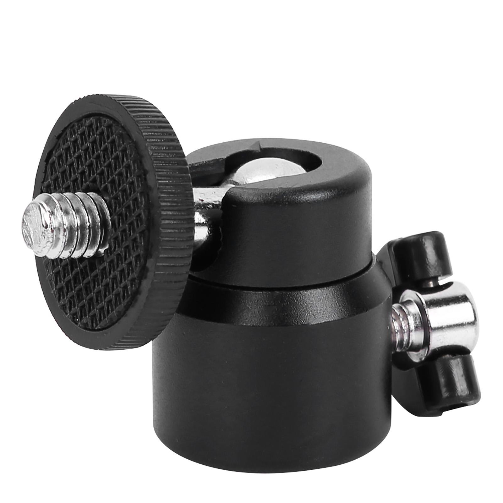 360-Grad-Drehung Mini-Kugelkopf Kugelkopf 14  Schraubhalterung Ständer für DSLR-Kamera-Camcorder(Schwarz) schwarz