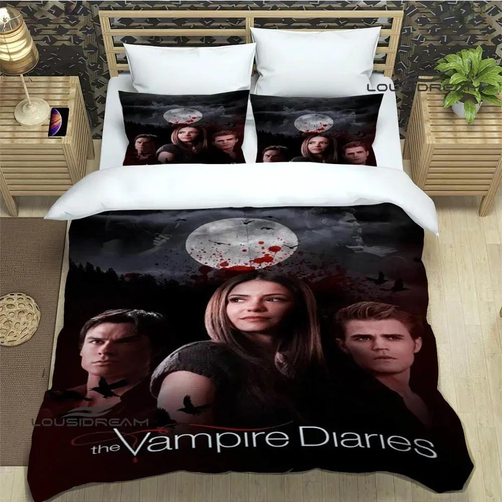 The Vampire Diaries Damon Salvatore Bettwäsche-Sets exquisites Bettwaren-Set Bettbezug Bettdecke Bettwäsche Geburtstagsgeschenk EU SK(260*220cm)3pcs