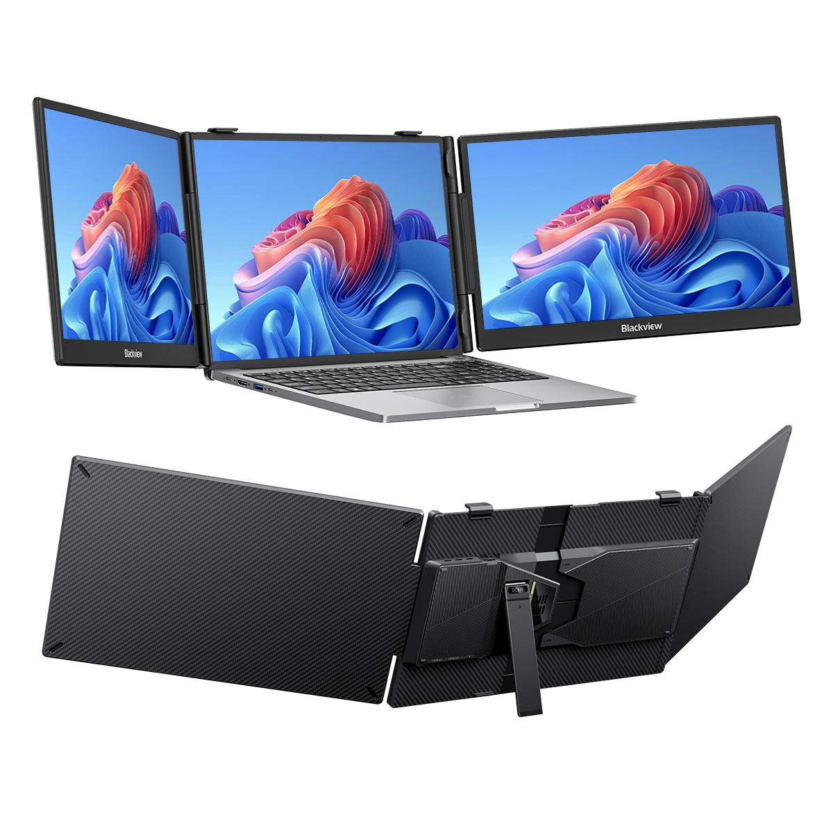 Blackview DCM5 14 1920x1080 FHD IPS Dual Tragbarer Monitor TÜV Geringer Blaulichtanteil only monitor schwarz