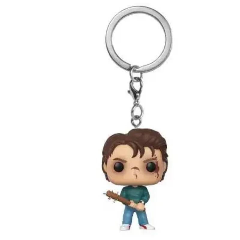 Taschenschlüsselanhänger Stranger Things Eleven Robin Barb Steve Dustin Schlüsselring Kette Modell Spielzeug Erwachsene Kinder Geschenk Spielzeug hellbraun