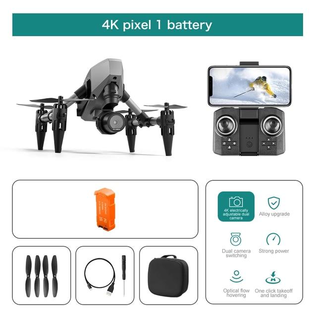 Neue XD1-Drohne HD Professionelle HD-Kamera Höhenerhaltung 4-seitiger Hindernisvermeidung WIFI RC Quadcopter für Erwachsene Kinderspielzeug 4k 1 battery schwarz