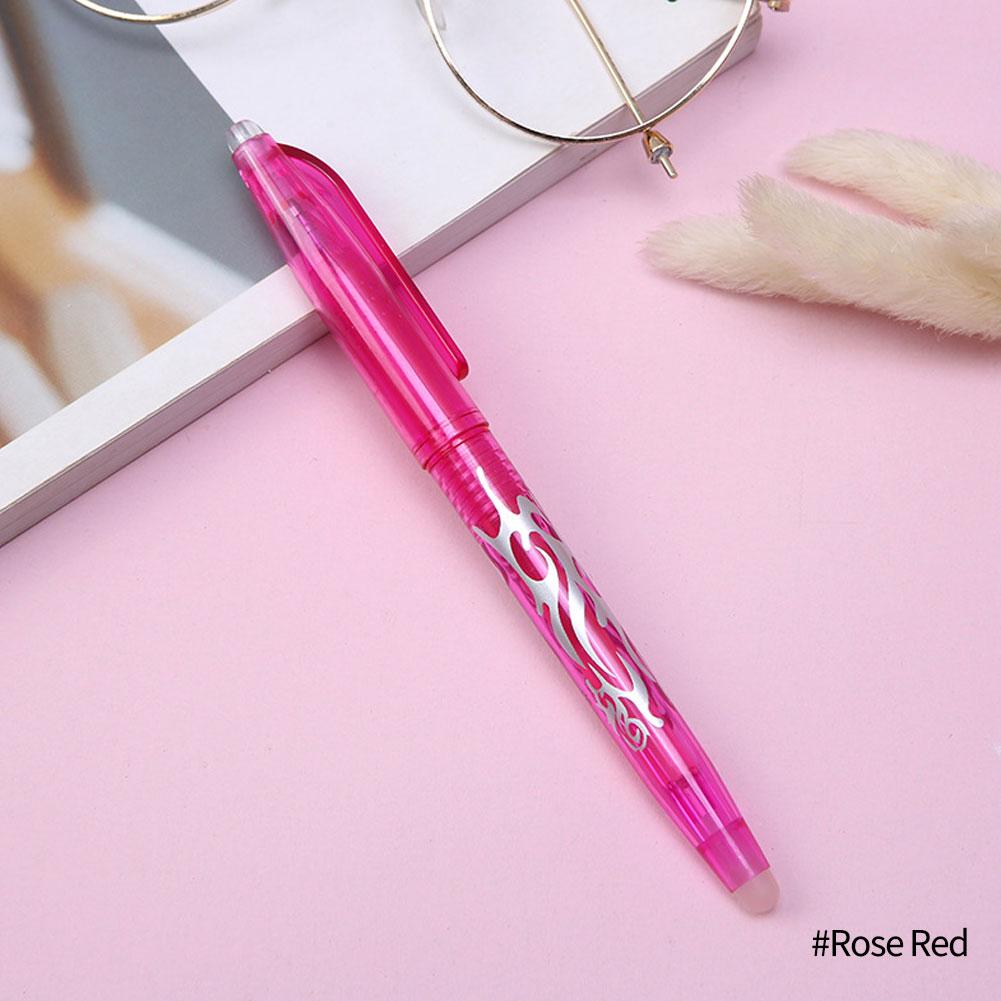 1PC löschbarer Gelstift 0,5 mm bunter Schreibstift für Kinder Schüler Schreibwaren Schüler Schulbedarf rose rot