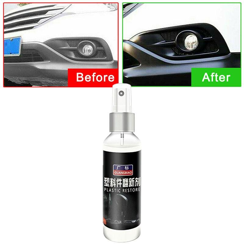 50ml Kunststoff Teile Runderneuerung Mittel Wachs Instrument Panel Auto Innen Auto Kunststoff Renoviert Beschichtung Auto Licht Reiniger 50ML schwarz