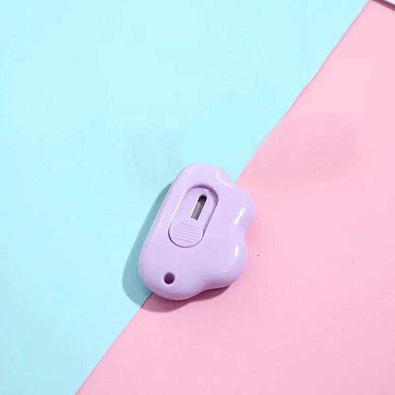 1 Stück Mini Pocket Cloud Art Universalmesser Kastenmesser Papierschneider Basteln Verpacken Nachfüllbare Klinge Schreibwaren violett