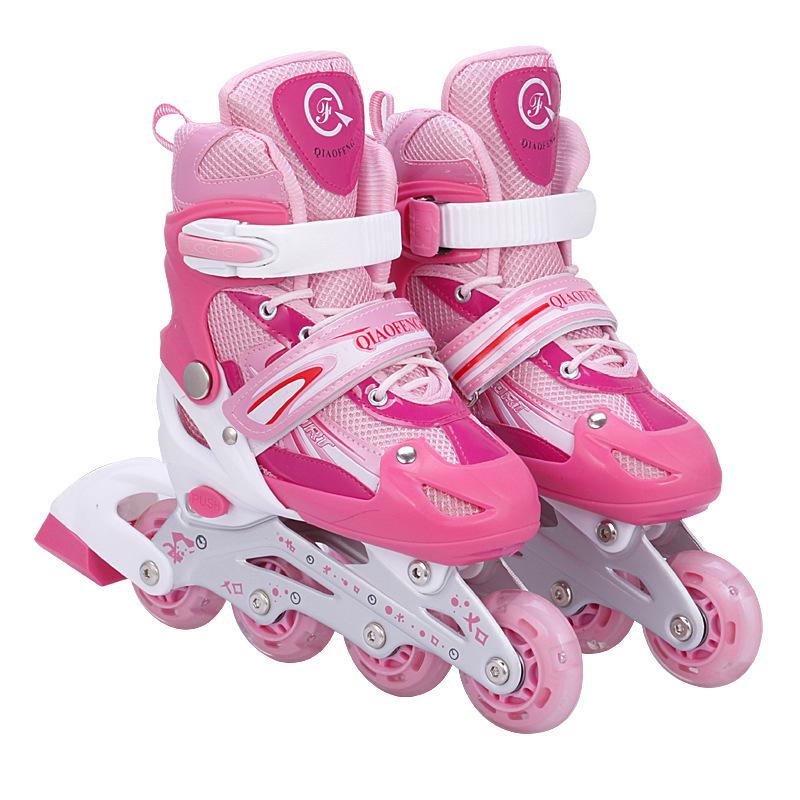 Schlittschuhe Kinder-Schlittschuhe Herren- und Damen-Rollschuhe Erwachsenen-Rollschuhe M (size 33-37) rosa