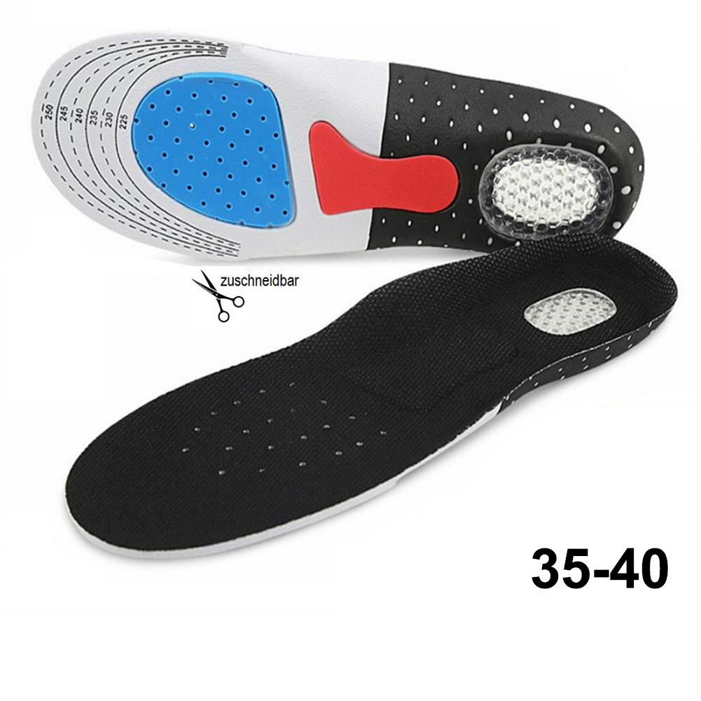 1 Paar Einlegesohlen für orthopädische Fersensporn, Sport- und Arbeitsschuhe, Einlegesohlen 35-40size(225-250mm)