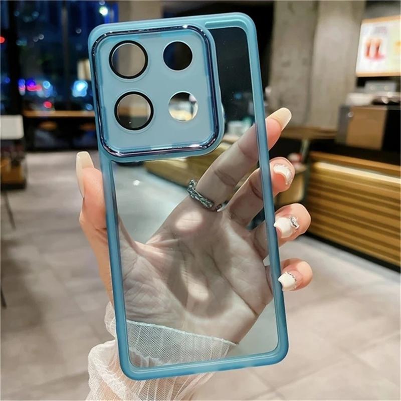 Abdeckung für Xiaomi 14T Pro 14 T Fall TPU Weiche Silikon Transparent Telefon Fall für Xiaomi Mi 12T 13T 14TPro Objektiv Kamera Schutz Film Shell Stoßstange xiaomi 14T Pro blau