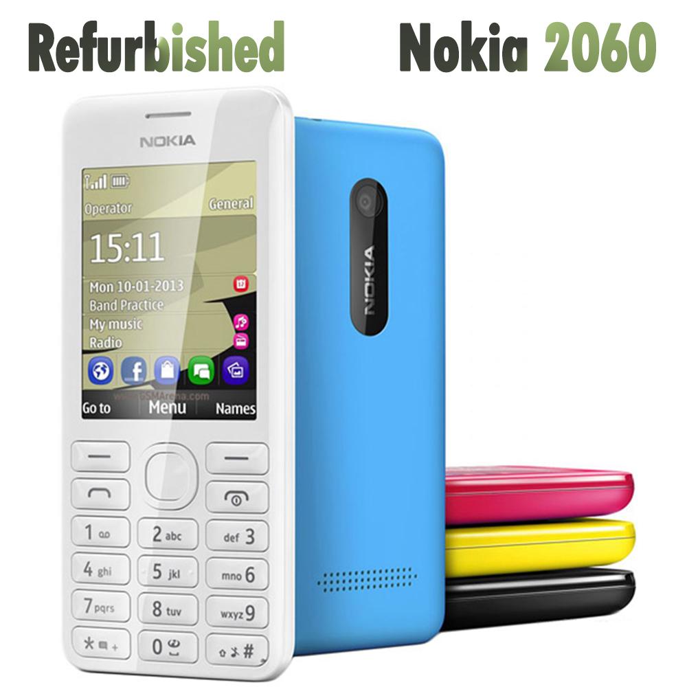 90% neues Generalüberholt Nokia Original Nokia 2060 Dual-SIM Mobiltelefon 1 Battery 1 Charger schwarz