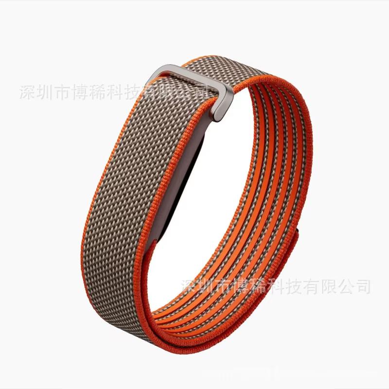 Für Google Fitbit Air Nylon-Uhrenarmband Klettverschluss-Schlaufe Armband Sport Nylon Geflochtenes Uhrenarmband Weihnachtsgeschenk