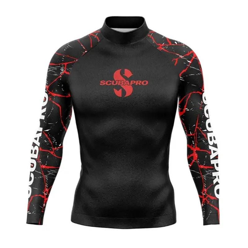 Herren UV-Schutz Rash Guard Langarm Badeshirt Surfen Tauchen Schnorcheln Wassersport Schnelltrocknend 5XL