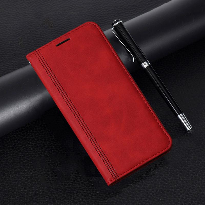 Telefon Fall Für Samsung Galaxy M32 Buch Leder Brieftasche Flip Stand Abdeckung Für Samsung Galaxy M32 M 32 4G 5G Stoßfest Bumper Cases Samsung Galaxy M32 5G rot