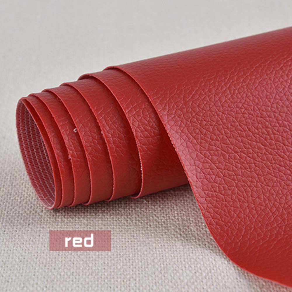 Selbstklebender Leder-Reparatur-Aufkleber für Autositz, Sofa, Zuhause, Leder-Reparatur, Farbreparatur-Patch, Leder-Zubehör 10cm*20cm rot