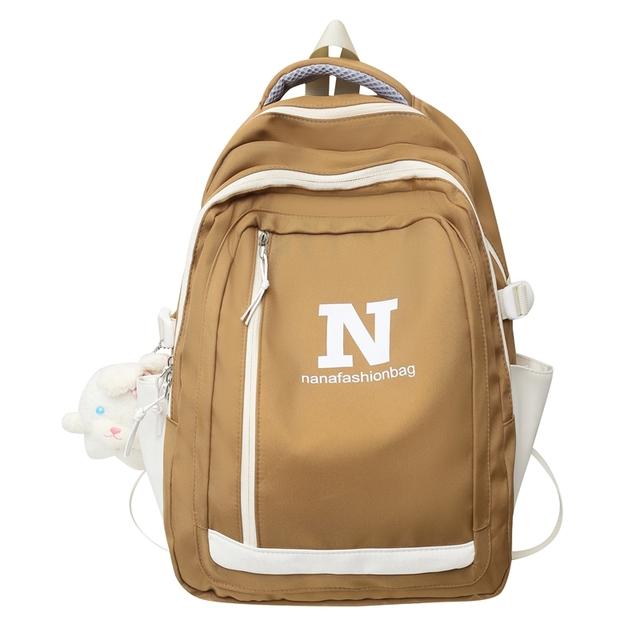 Männer Nylon Laptop Weiß Trendy Damen Student Büchertasche Coole Männliche Frauen Freizeit Rucksack Weibliche Reise Mode Mädchen Junge Schultasche No rabbit doll khaki