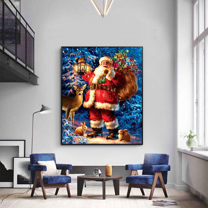 Diamond Painting DIY Diamond Painting Stickerei Weihnachtsmann Geschenk Rucksack Heimdeko Dimond Mosaik Geschenk 20X30CM