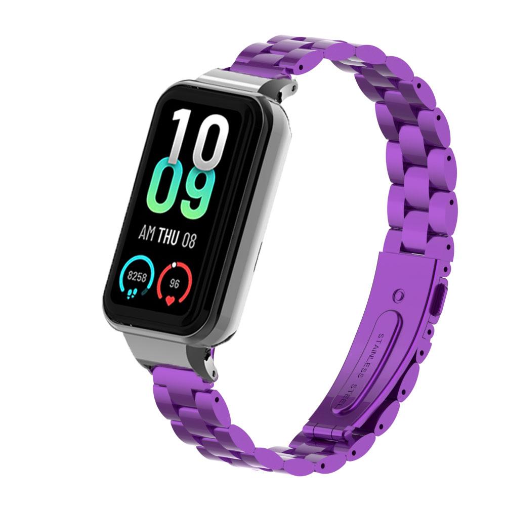 Metall-Ersatzarmband für Amazfit Band 7, massives Edelstahl, Metallarmband mit drei Perlen, passend für Amazfit Band 7 For Amazfit Band 7