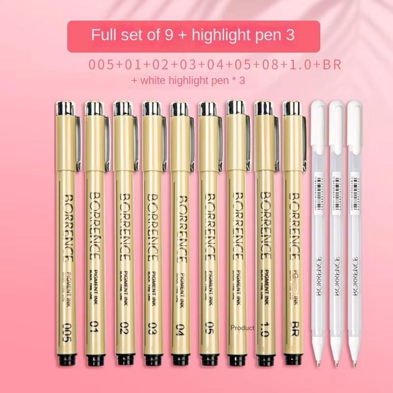 Tip Pigmentliner Micron Tuschestift für Manga Zeichnen Skizzieren Fineliner Hakenlinienstift Skizzen Schreibwaren Set Kunstbedarf