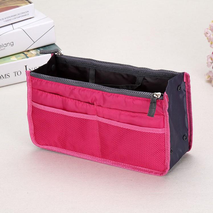 Kosmetiktasche, Make-up-Tasche, Reise-Organizer, tragbare Kosmetiktasche, funktionale Toilettenartikel-Make-up-Organizer rose rot