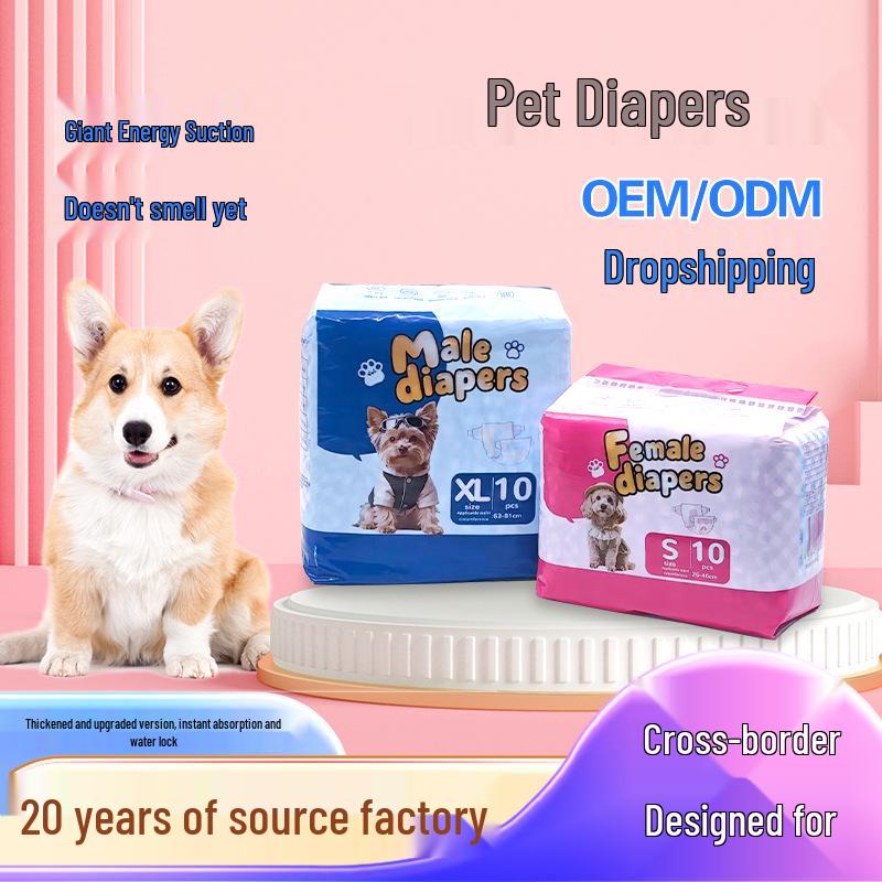 Haustierwindelhosen für Hunde - Unisex, Saugfähiger Schutz für männliche und weibliche Hunde während der Menstruation oder bei Inkontinenz. Female XXS 26cm, 10 pcs
