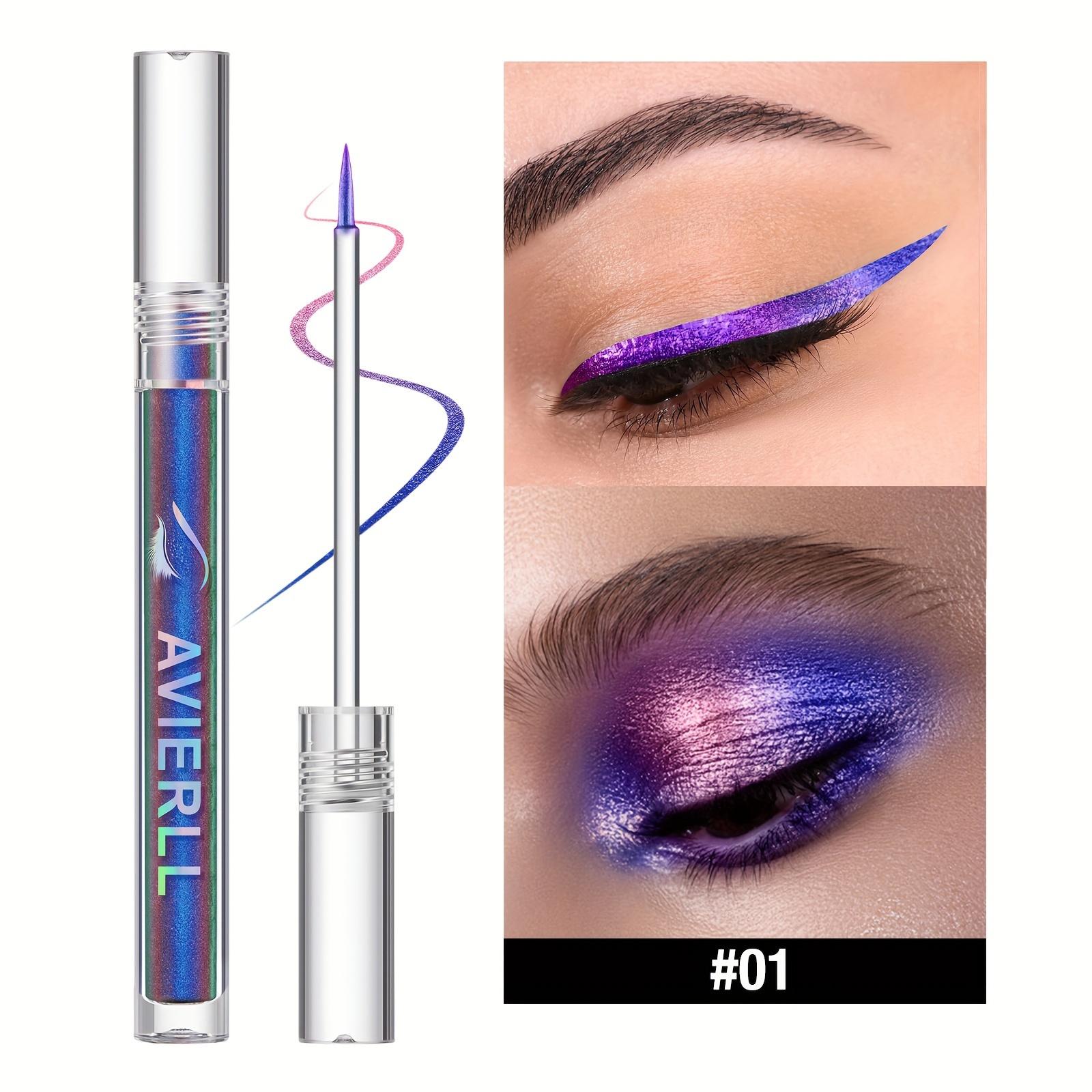 6 Farben Chamäleon-Eyeliner-Stick, lang anhaltender flüssiger Lidschatten, wasserfester, schmaler Stick-Pinsel, grün-blauer Eyeliner, hochpigmentierter Lidschatten 1#