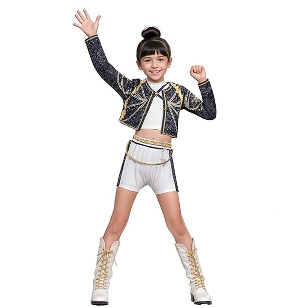 Kpop Dämonenjäger Cosplay Kostüm Rumi Zoey Mira Cosplay Mädchen Stil Kinder Bühnenauftritt Kleidung Halloween 150 cm