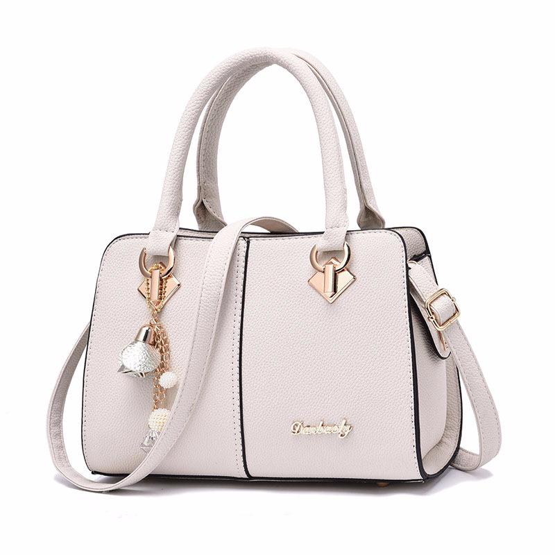 SCIONE Frauen Tasche Neue Stil Einzelnen Schulter Weibliche Tasche Mode Pu Weibliche Tasche Damen Handtasche 28cm*11cm*32cm weiß