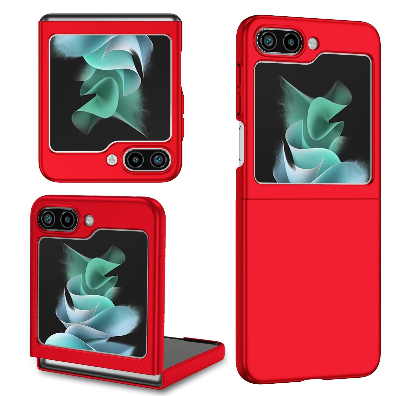 Anti-Schweiß-Matthülle für Samsung Galaxy Z Flip 5 4 Flip5 Flip3 Flip4 5G Flip2 Flip 3 2 Falthülle ohne Fingerabdruck for Samsung Z Flip 5 rot