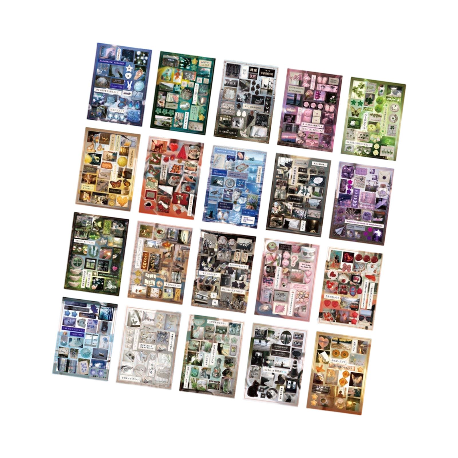 Stanzstickerbuch Japanische Stile Sticker Scrapbook Sticker Schreibwarensticker Retro Dekorativer Sticker für Laptop 1