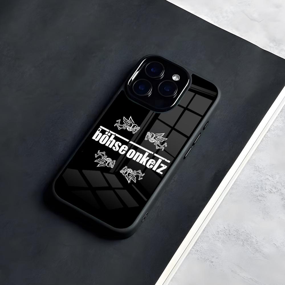 B-Bohse O-Onkelz Band Handyhülle Für IPhone 17 Pro Max 16 15 14 13 11 Pro Max Plus Glas Handyhülle iPhone17 Air