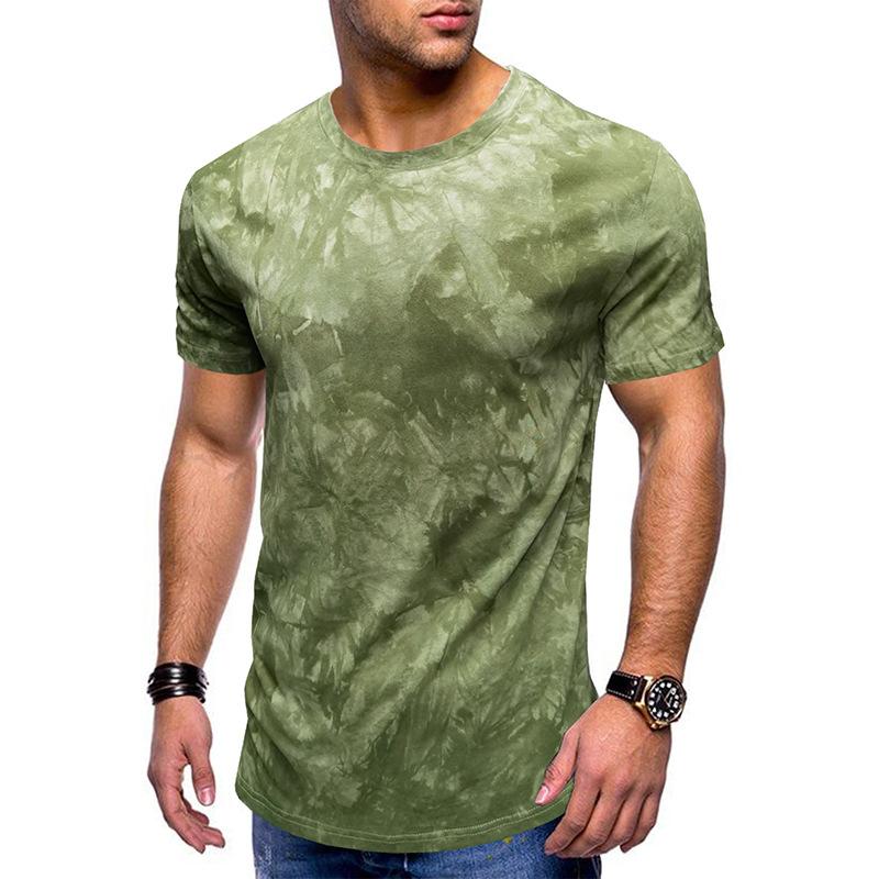 Sommer Herren Kurzarm T-Shirt Mode Locker Lässig Bequem Top Herren Vintage Stil Trendy Freizeitkleidung Minimalistische Mode Atmungsaktives Shirt L grün
