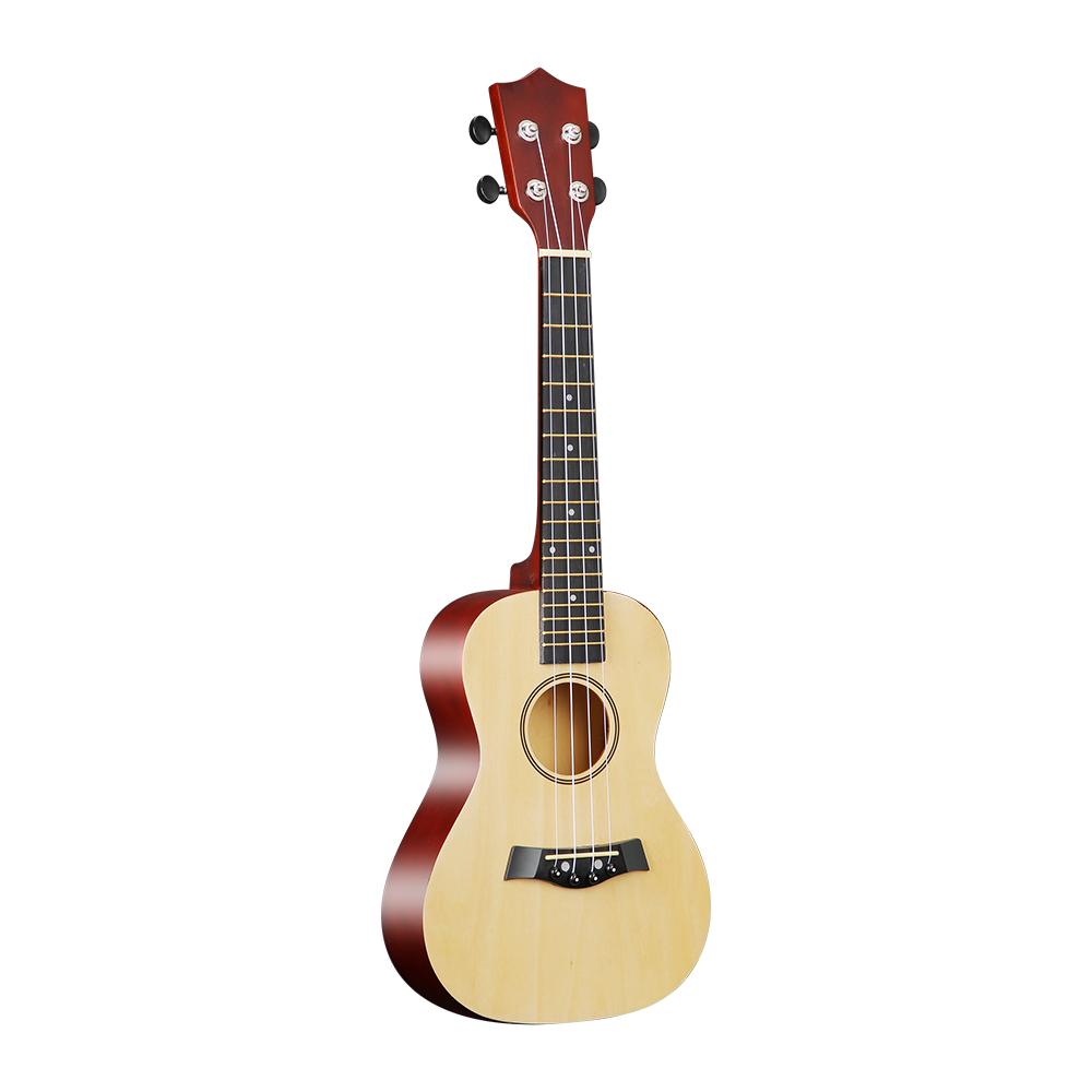 23-Zoll-Ukulele, Akustik-Ukulele-Set mit Aufbewahrungstasche, Gurt, Stegstift, Pitch-Shifter, Tonabnehmer, Tuner