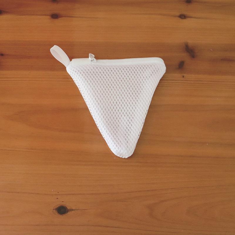 Mehrzweck-Wäschesäcke, Mini-wiederverwendbare Netzbeutel für Duftperlen, Puderquasten - für Waschmaschine, Aufbewahrung zu Hause/Küche, Polyester, Reißverschluss weiß