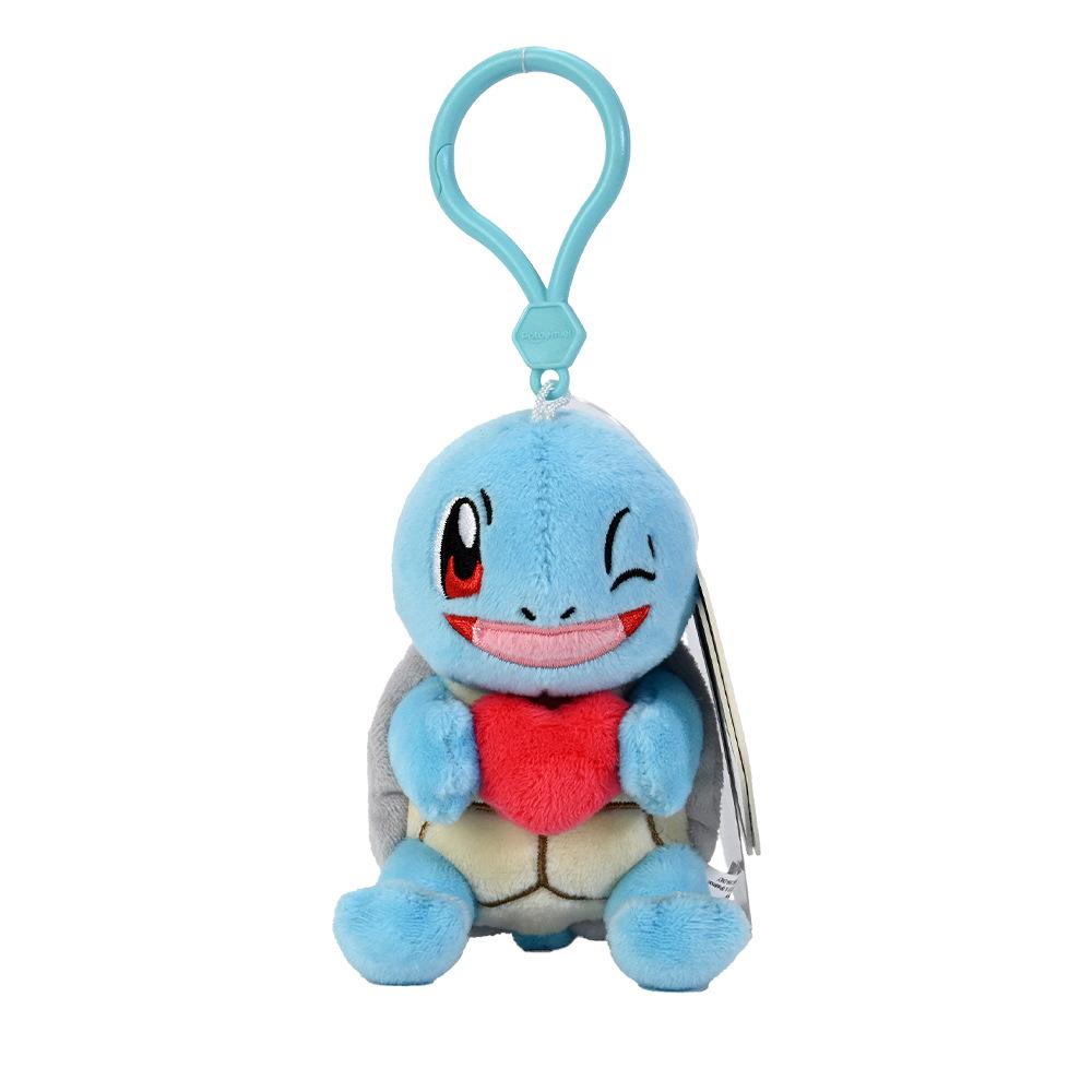 Pokemon Pikachu Bisasam Glumanda Kawaii Plüschtier Anhänger Schultasche Rucksack Anhänger Schlüsselanhänger Kleine Puppe Geburtstagsgeschenk blue