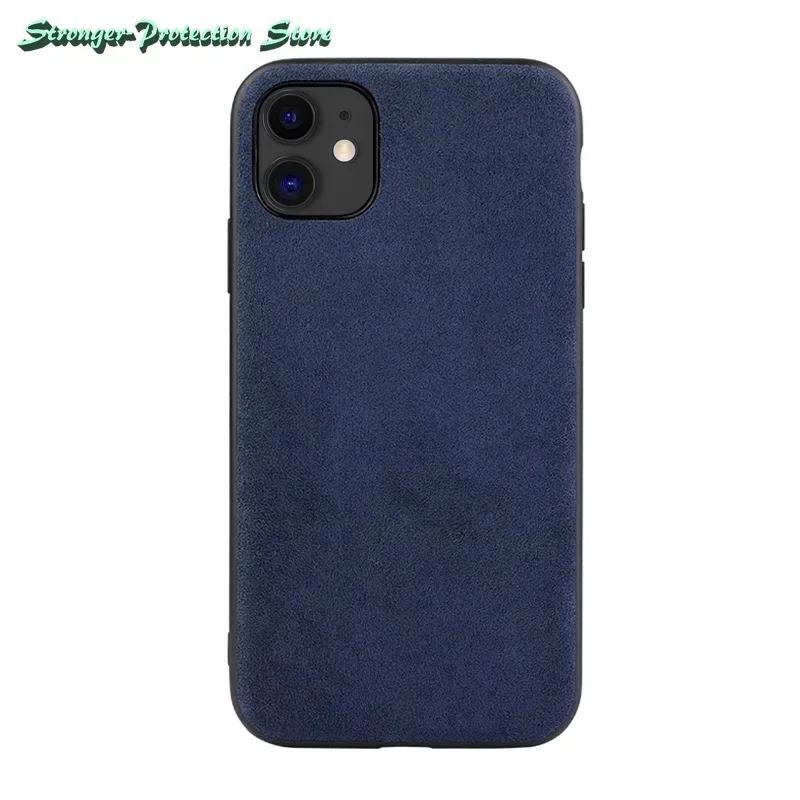 Italienische Alcantara Lederhülle für iPhone 15 Pro Max 14 13 12 11 Xs Max Luxuriöse Business Handyhülle iPhone 16 Pro Max Xs Xr Hülle For iPhone 15 Pro Max